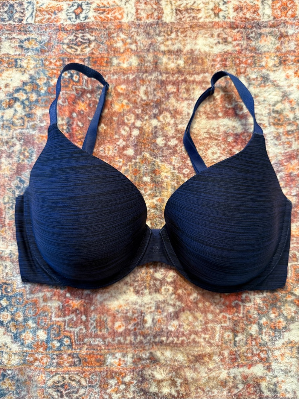 Victoria’s Secret Perfect Shape T-Shirt Bra Navy Black Heather 34DD